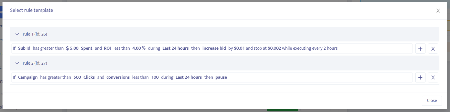Mondiad optimisation rules