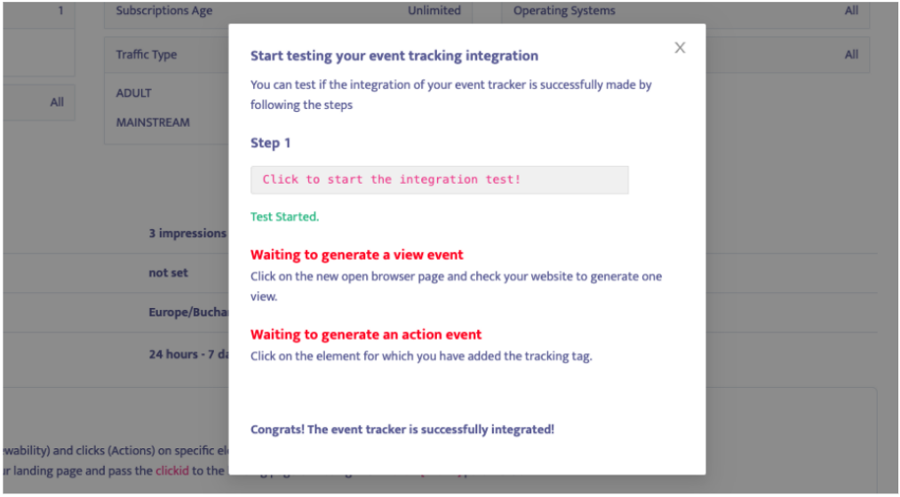 Mondiad event tracker