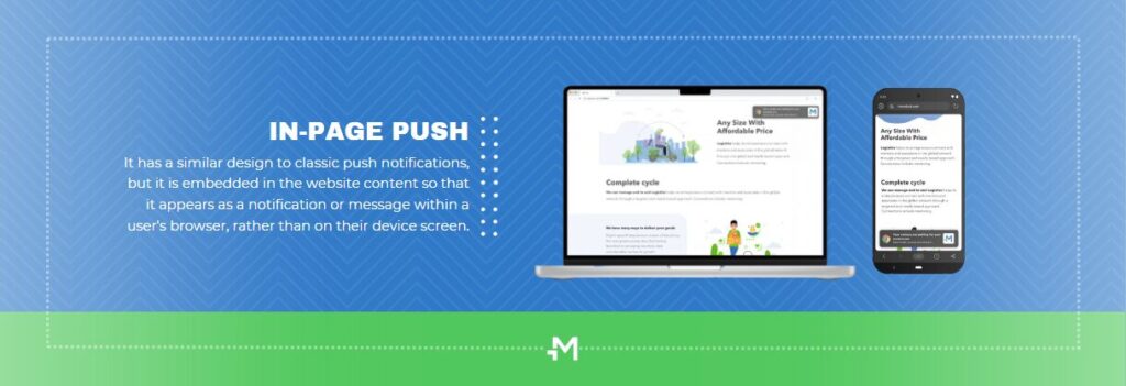 in page push ad monetization