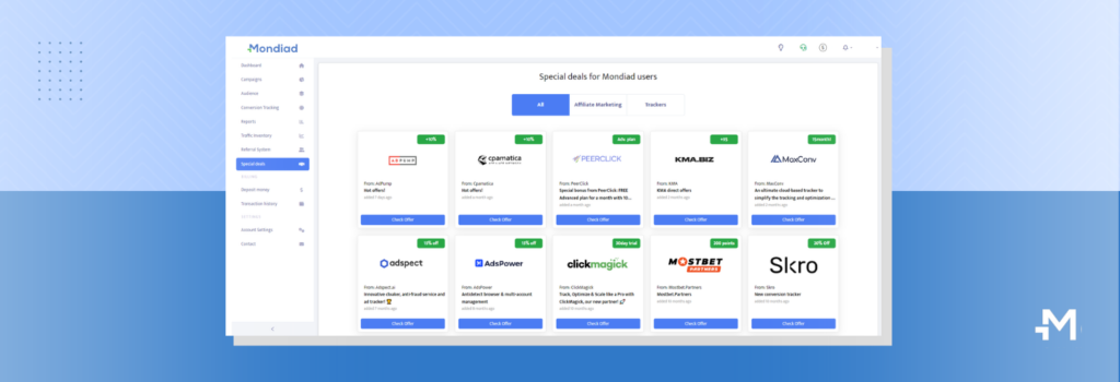 ad netwoek Mondiad marketplace