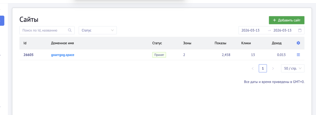 Пример валидации сайта Blogspot