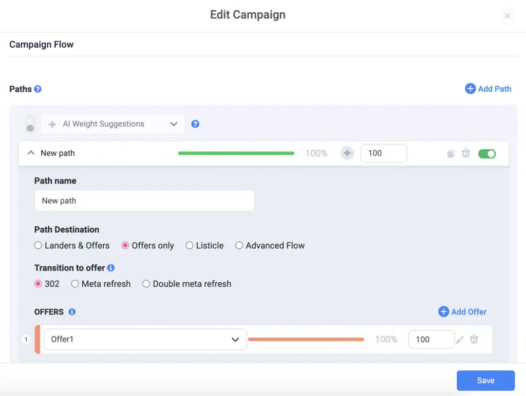 Setting up a Mondiad campaign in ClickFlare