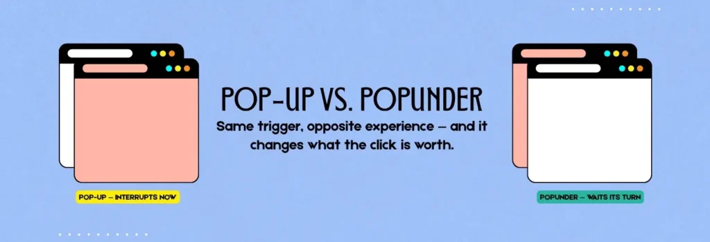 Pop-up vs. Popunder Ads Overview